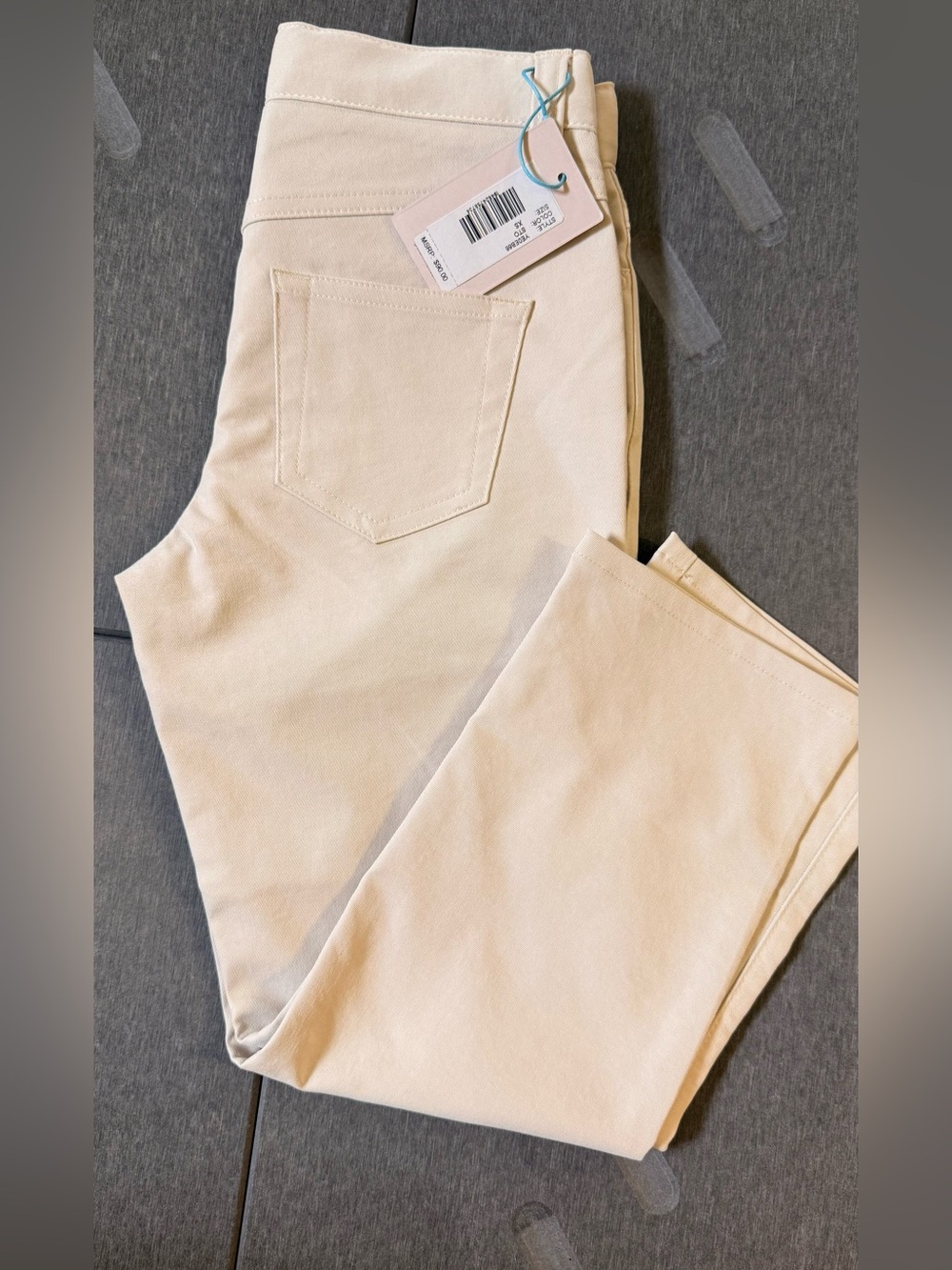 Peter Millar Cream Chino Pants with Crown Button